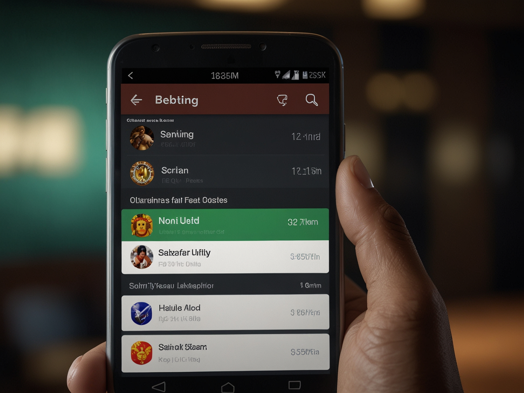 Mobile app on device